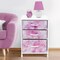 Sorbus Nightstand with 3 Drawers - Furniture Storage for Bedroom, Closet, Office Organization - Steel Frame, Wood Top, Pastel Fabric Bin